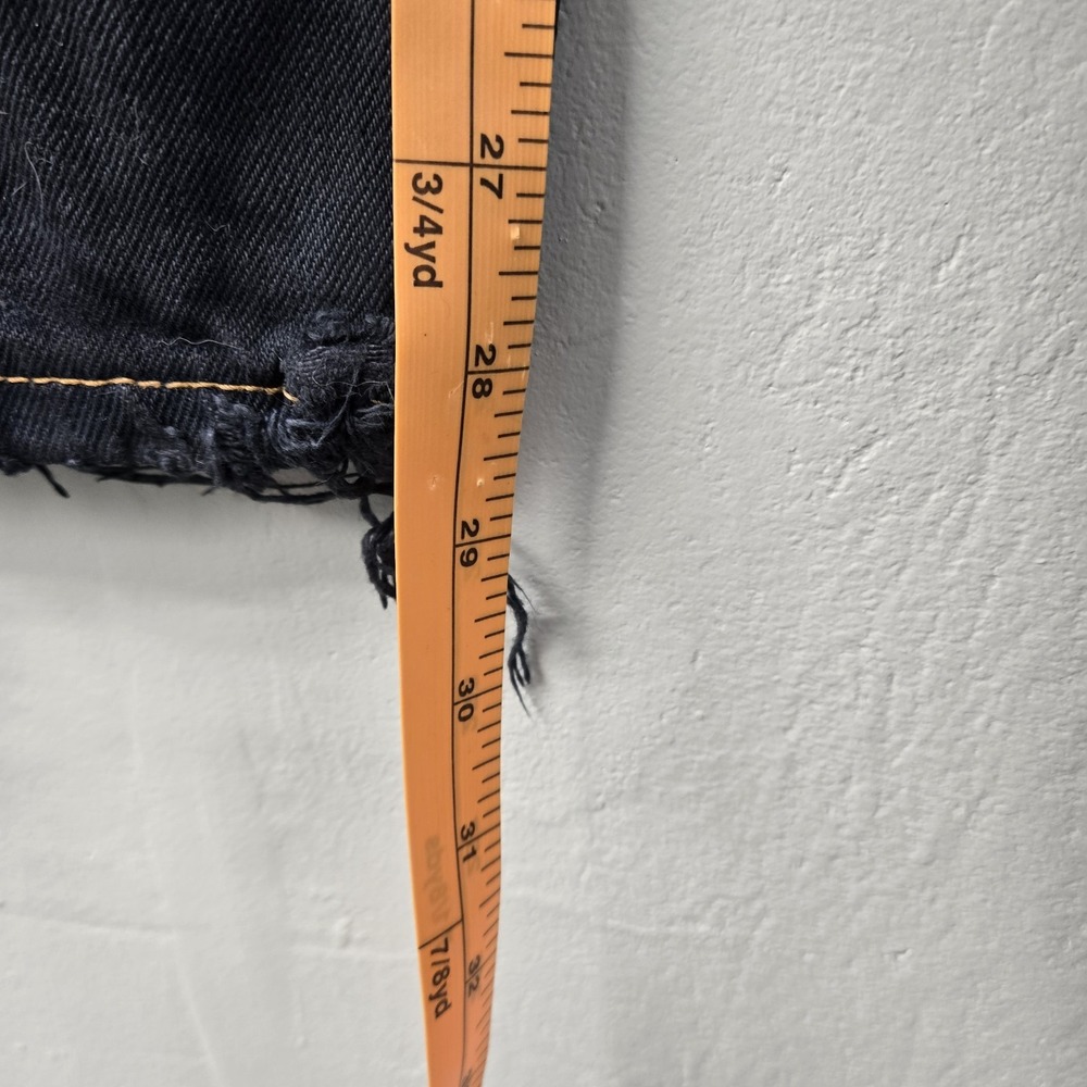 Levis 505 Jeans Mens Blue Denim Cotton Regular Fit Straight Distressed 36x30 - Picture 4 of 13